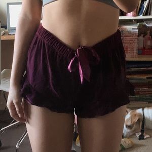 Victoria Secret Velvet Shorts
